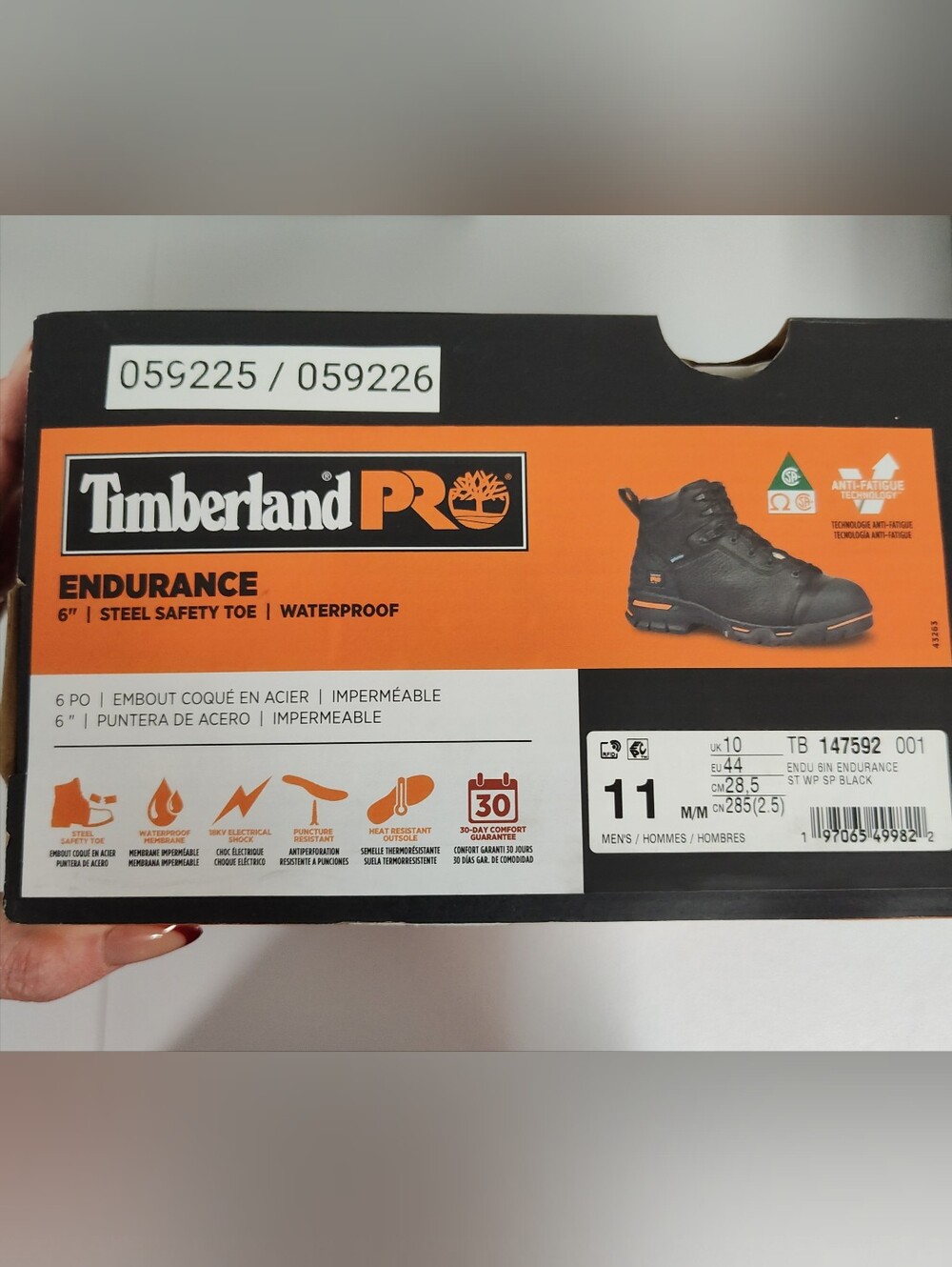 Timberland PRO Endurance 6" Steel Toe Work Boot MENS Size 11 TB147592001 - Picture 10 of 12